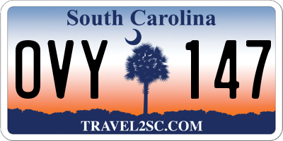 SC license plate OVY147