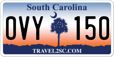 SC license plate OVY150
