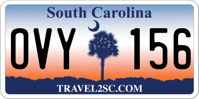 SC license plate OVY156