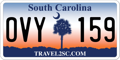 SC license plate OVY159