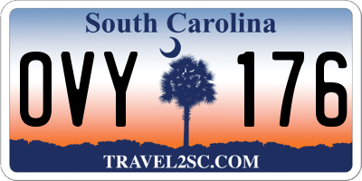 SC license plate OVY176