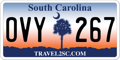 SC license plate OVY267