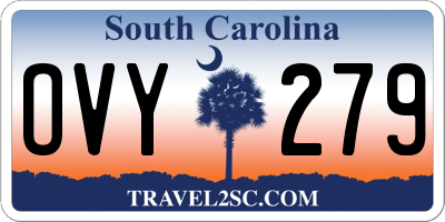 SC license plate OVY279