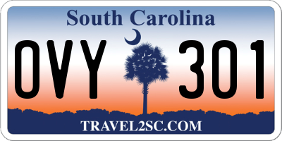 SC license plate OVY301