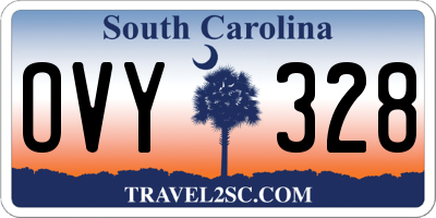SC license plate OVY328