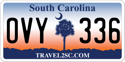 SC license plate OVY336