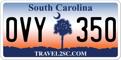 SC license plate OVY350