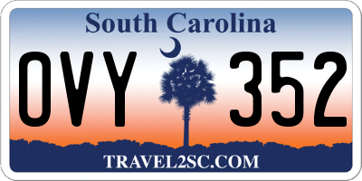 SC license plate OVY352