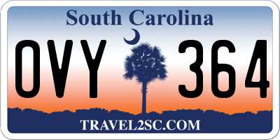 SC license plate OVY364
