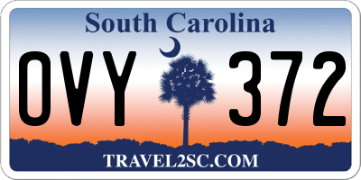 SC license plate OVY372