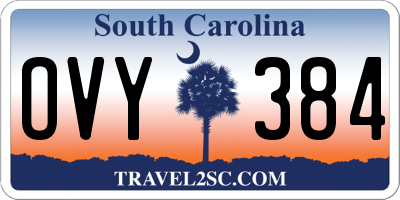 SC license plate OVY384