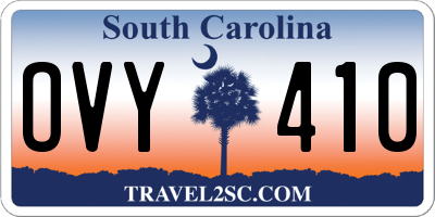 SC license plate OVY410