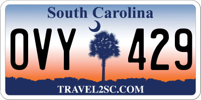 SC license plate OVY429