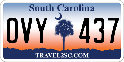SC license plate OVY437