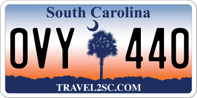 SC license plate OVY440