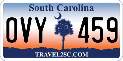 SC license plate OVY459
