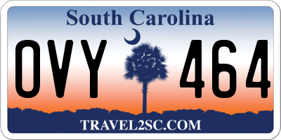 SC license plate OVY464