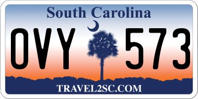 SC license plate OVY573