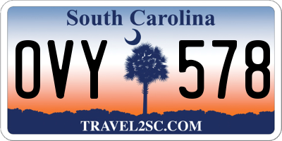 SC license plate OVY578