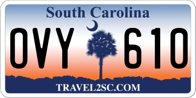 SC license plate OVY610