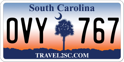 SC license plate OVY767