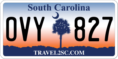SC license plate OVY827