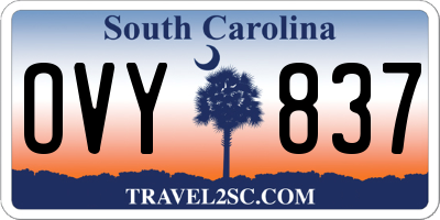 SC license plate OVY837