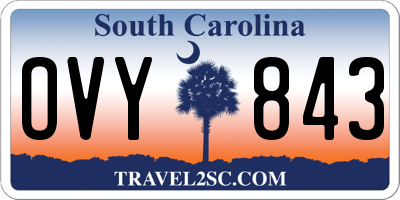SC license plate OVY843