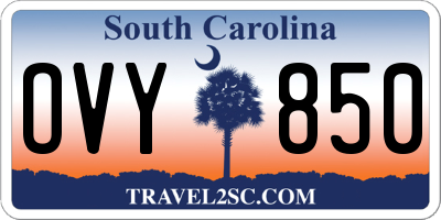 SC license plate OVY850