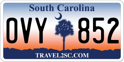 SC license plate OVY852