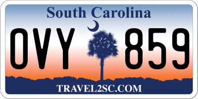 SC license plate OVY859