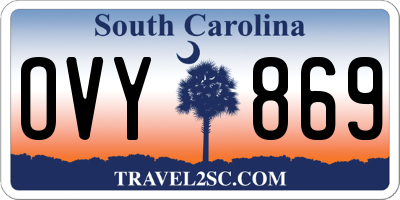 SC license plate OVY869