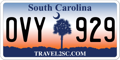 SC license plate OVY929