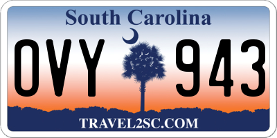 SC license plate OVY943