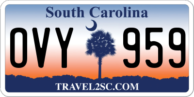SC license plate OVY959