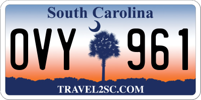 SC license plate OVY961