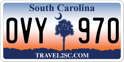SC license plate OVY970