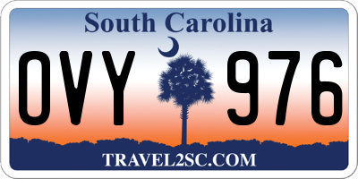 SC license plate OVY976
