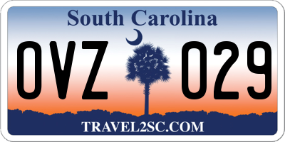 SC license plate OVZ029