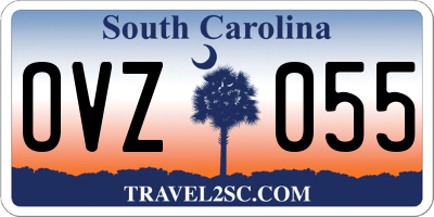 SC license plate OVZ055