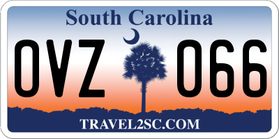 SC license plate OVZ066