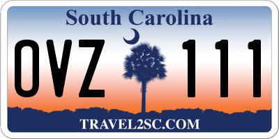 SC license plate OVZ111