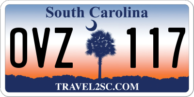 SC license plate OVZ117