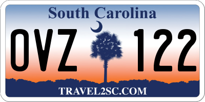 SC license plate OVZ122