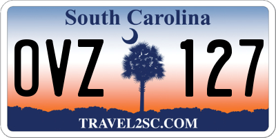 SC license plate OVZ127