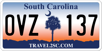 SC license plate OVZ137