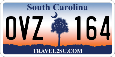 SC license plate OVZ164