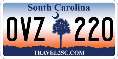 SC license plate OVZ220