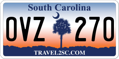 SC license plate OVZ270