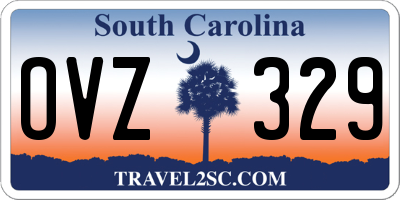 SC license plate OVZ329